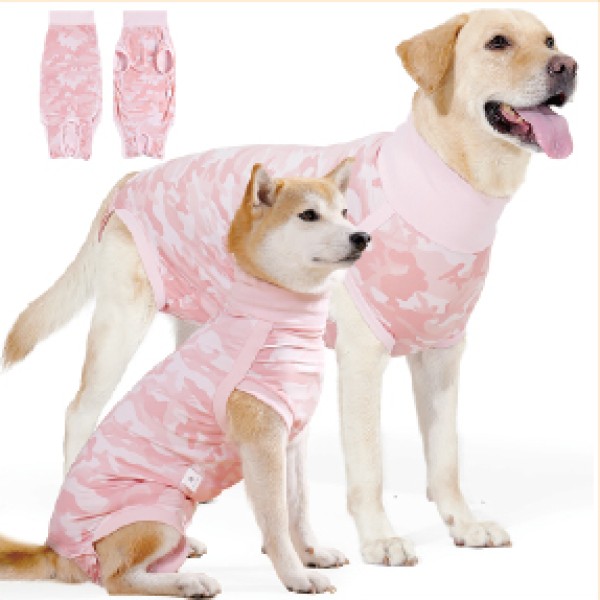 Camo Rear Snap Dog Recovery Suit for dogs and cats